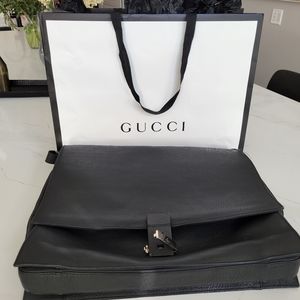 Gucci Black Leather Messenger Bag *please read details*